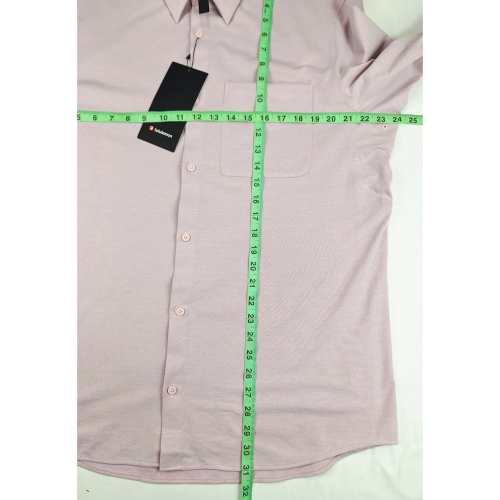 Lululemon New Venture Long Sleeve Shirt XL Pink Button Down NWT Mens - Picture 3 of 6